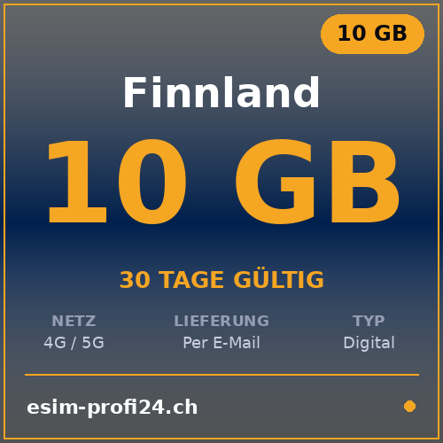 eSIM Finlande – 10 Go / 30 jours