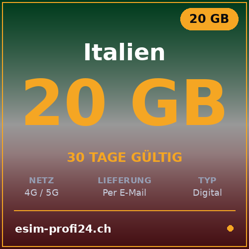 eSIM Italia – 20 GB / 30 giorni