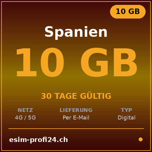 eSIM Spagna – 10 GB / 30 giorni