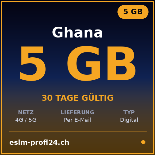 eSIM Ghana – 5 GB / 30 giorni