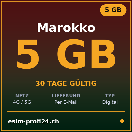eSIM Marocco – 5 GB / 30 giorni