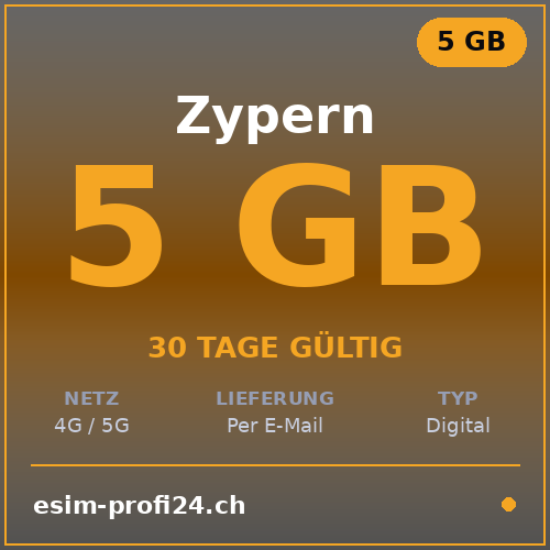 eSIM Cipro – 5 GB / 30 giorni
