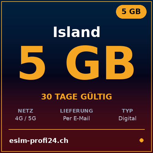 eSIM Island – 5 GB / 30 Tage — eSIM Datenpaket kaufen, sofort per E-Mail | eSIMProfi24