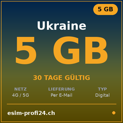 eSIM Ukraine – 5 GB / 30 days