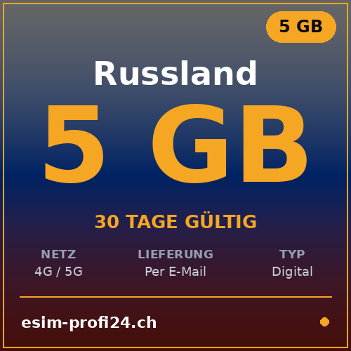 eSIM Russia – 5 GB / 30 days