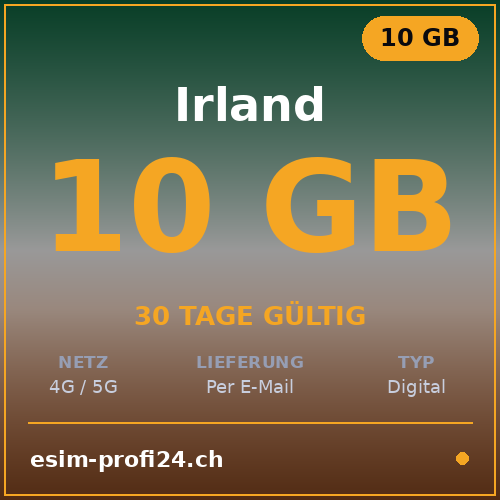 eSIM Irlanda – 10 GB / 30 giorni