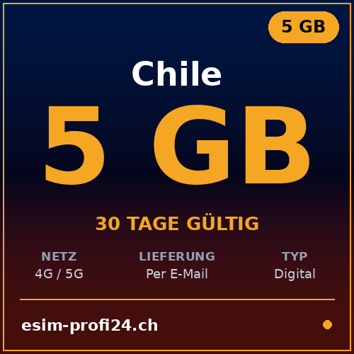 eSIM Chile – 5 GB / 30 Tage