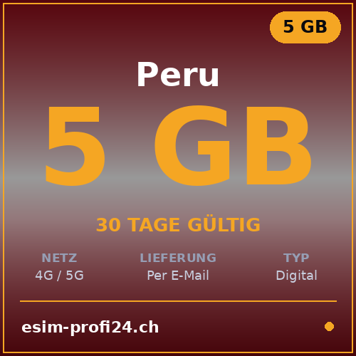 eSIM Perù – 5 GB / 30 giorni