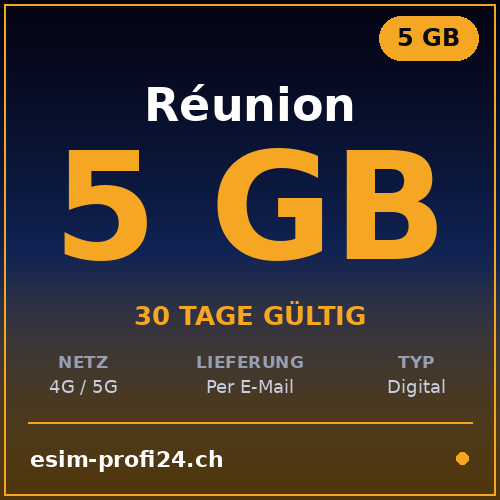 eSIM Riunione – 5 GB / 30 giorni