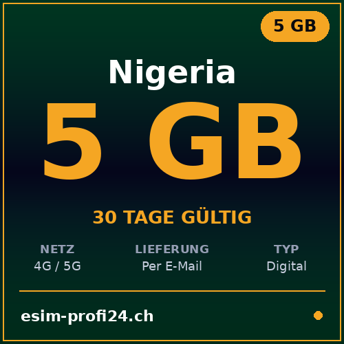 eSIM Nigeria – 5 GB / 30 Tage