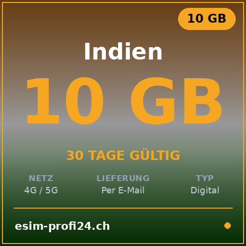 eSIM Inde – 10 Go / 30 jours — eSIM Datenpaket kaufen, sofort per E-Mail | eSIMProfi24
