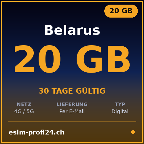 eSIM Belarus – 20 GB / 30 days
