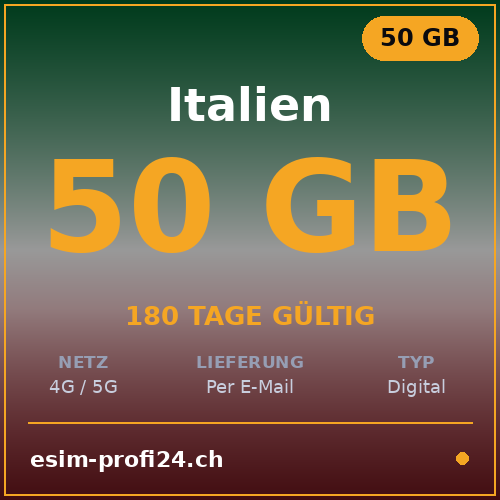 eSIM Italia – 50 GB / 180 giorni