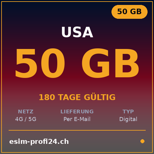 eSIM Stati Uniti – 50 GB / 180 giorni