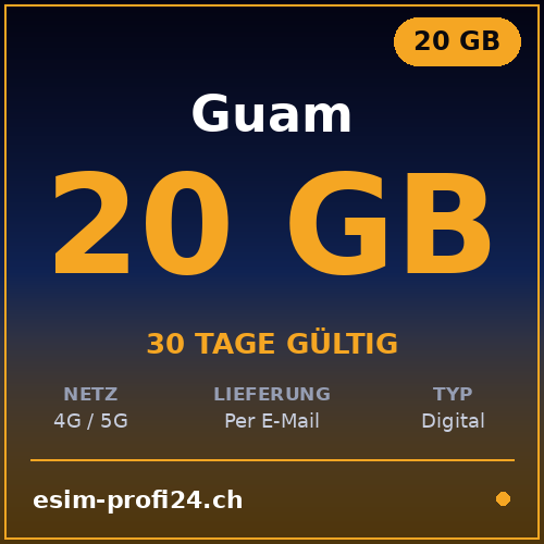 eSIM Guam – 20 GB / 30 giorni — eSIM Datenpaket kaufen, sofort per E-Mail | eSIMProfi24