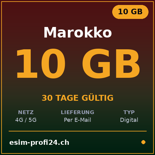 eSIM Marocco – 10 GB / 30 giorni