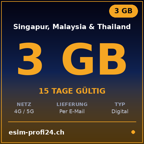 eSIM Asie – 3 Go / 15 jours — eSIM Datenpaket kaufen, sofort per E-Mail | eSIMProfi24