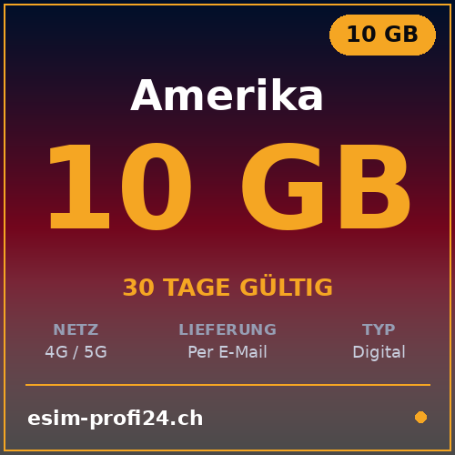 eSIM Americhe – 10 GB / 30 giorni