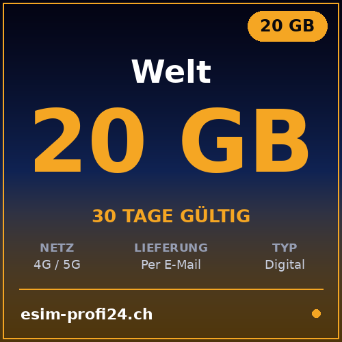 eSIM Monde – 20 Go / 30 jours — eSIM Datenpaket kaufen, sofort per E-Mail | eSIMProfi24