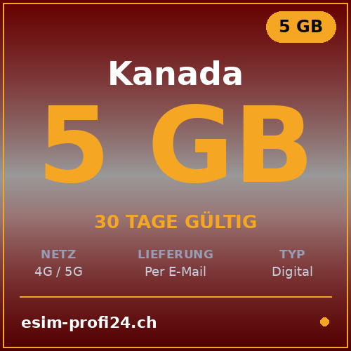eSIM Canada – 5 Go / 30 jours