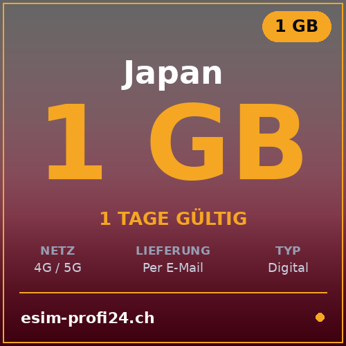 eSIM Japan – 1 GB / 1 Tag