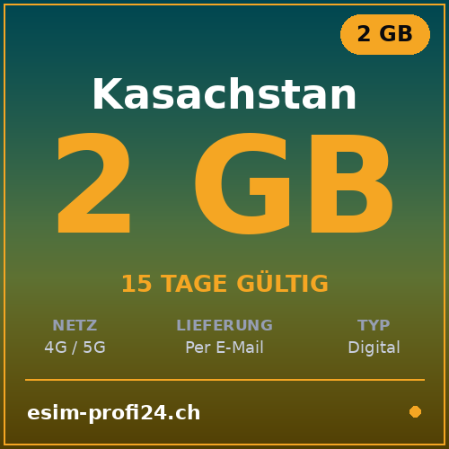 eSIM Kazakistan – 2 GB / 15 giorni